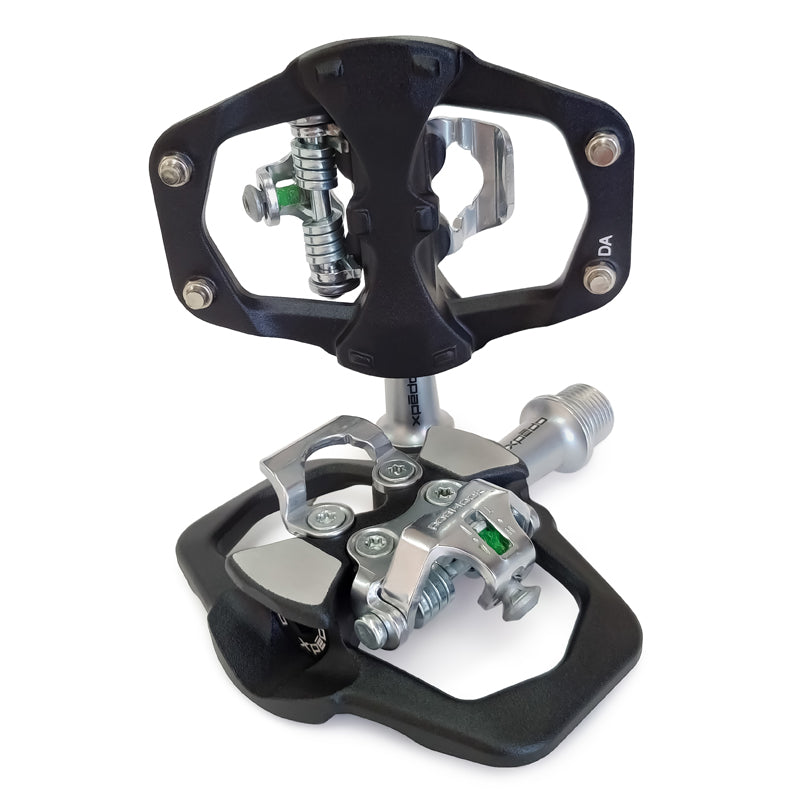 xpedo traverse duo kombi-pedal Xpedo Traverse Duo (Dual) Clipless Pedal System – 360 Bikes 'n Boards