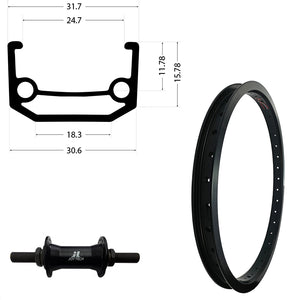 Damco 20" Rear Wheel 3/8 Hub 9T