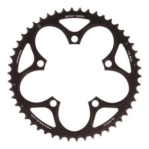 SRAM, 50T, 10 sp, BCD 110mm, 5-Bolt, Outer Chainring, For 34/50, Aluminum, Black