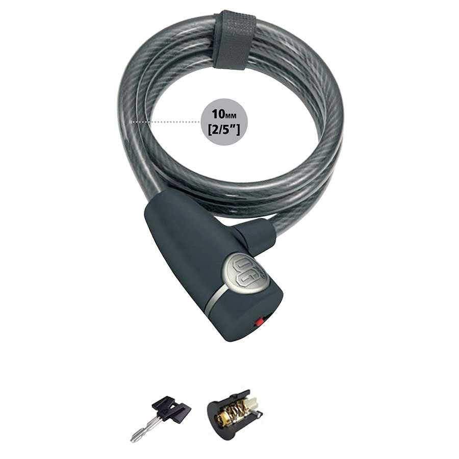 On Guard Coil Cable Key Lock 10mm x 120cm