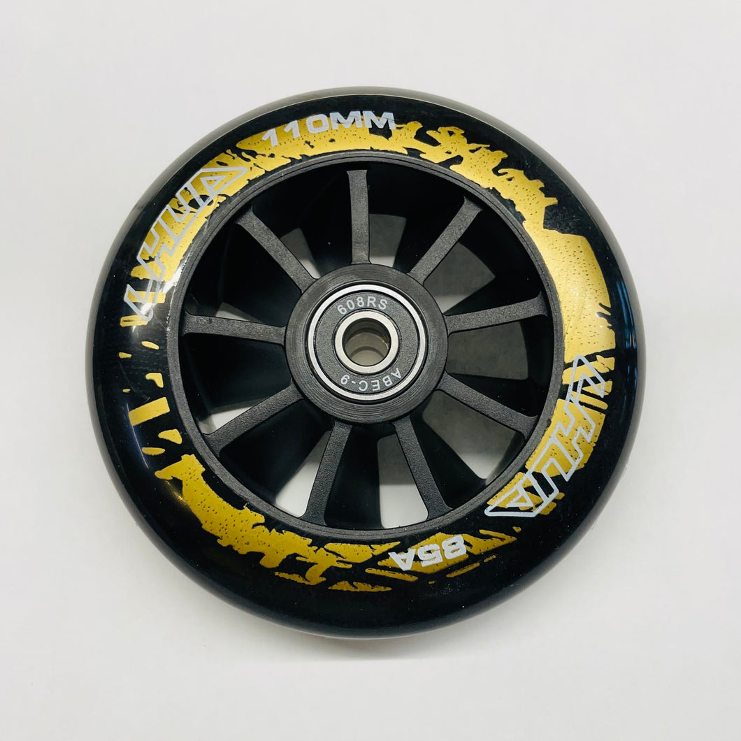 Scooter Wheel Plastic Core - Black/Gold 110mm