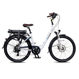 NCM Munich 26" Hybrid Electric Complete Bicycle - White - PICK-UP ONLY