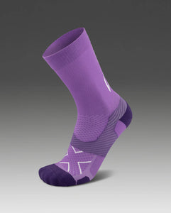 2XU Vectr Light Cushion Crew Socks - Purple