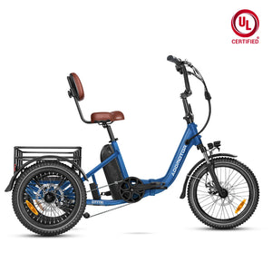 Addmotor Citytri E-310 Complete Folding Electric Tricycle - Neptune Blue - PICK-UP ONLY
