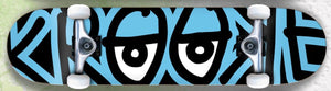 Krooked Bigger Eyes Complete Skateboard 7.5 x 31.2 Blue/Black