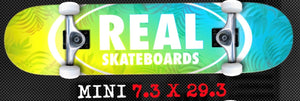 Real Island Oval Complete Skateboard 7.3 x 29.3 Yellow/Teal