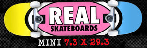 Real Complete Skateboard 7.3 x 29.3 Yellow/Pink/Blue