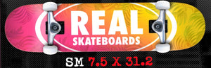 Real Island Oval Complete Skateboard 7.5 x 31.2 Pink/Yellow