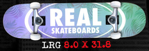 Real Island Oval Complete Skateboard 8.0 x 31.8 Purple/Teal