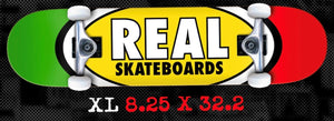 Real Complete Skateboard 8.25 x 32.2 Rasta
