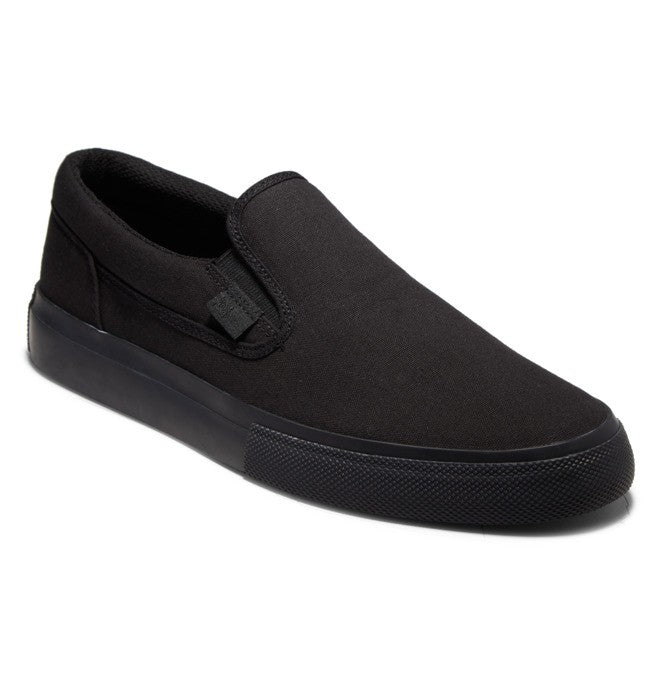 DC Shoes Manual Slip-on Skate Shoes - Black/Black