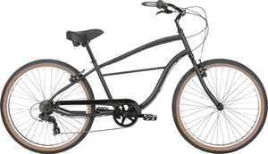 Del Sol Men's Cantina 7 Complete Cruiser Bicycle - Matte Black - PICK UP ONLY