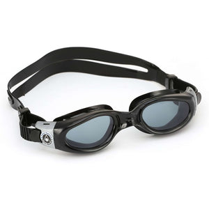Aqua Sphere Kaiman Compact Fit Swim Goggles - Black/Silver and Clear Lens