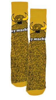 Toy Machine Furry Monster Socks - Yellow