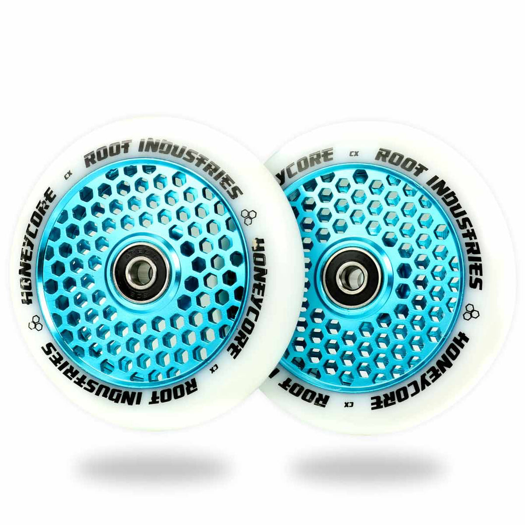 Root Industries HoneyCore 110mm White/Blue Scooter Wheels