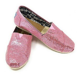 Toms Classic Women's Shoes - Pink Glitter
